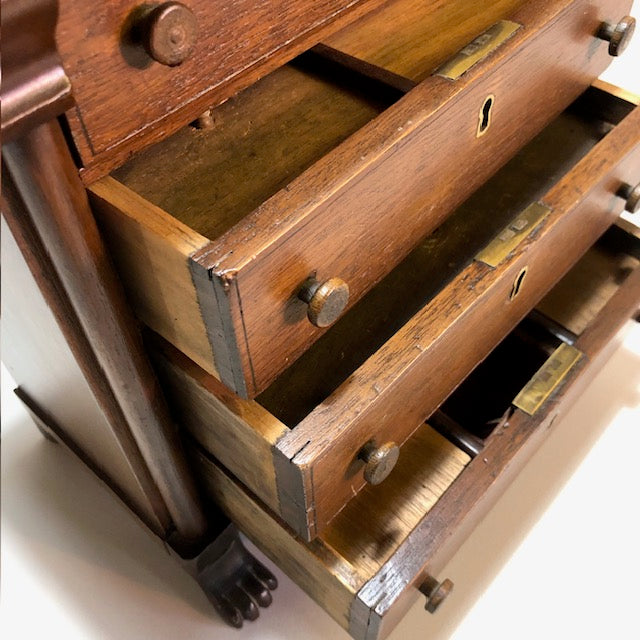 Edwardian 4 Drawer Mahogany Trinket Chest