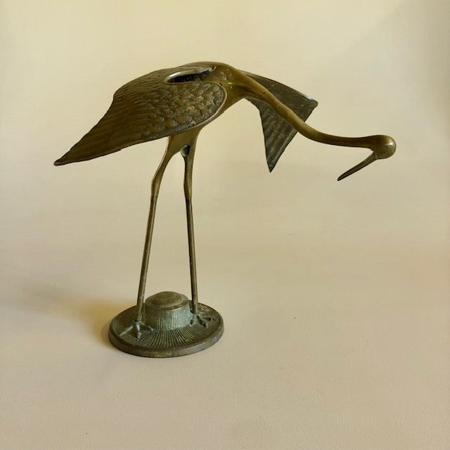 Stylish Brass Heron