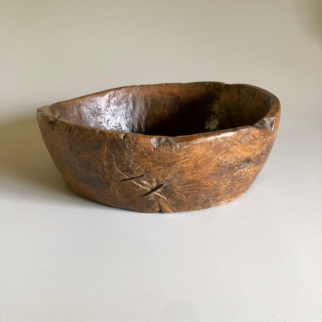 Chestnut Wood Primitive Bowl