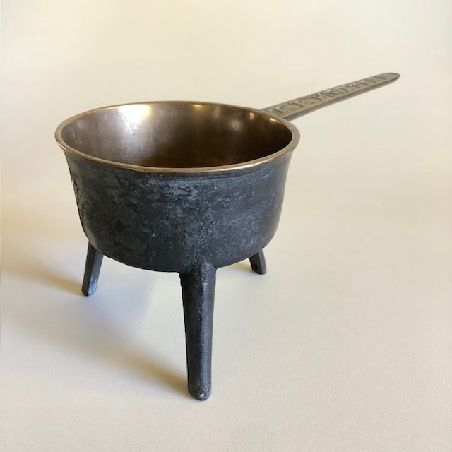 Early Solid Cast Bronze Tri-Leg Pot