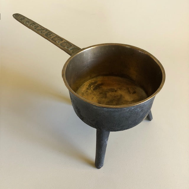 Early Solid Cast Bronze Tri-Leg Pot